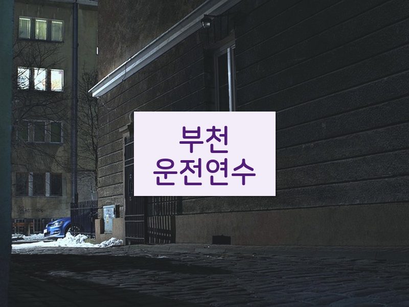 부천운전연수 후기
