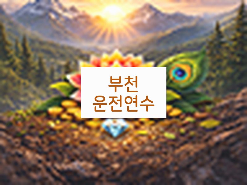 부천운전연수 후기