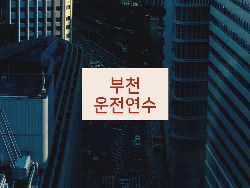 부천운전연수 후기