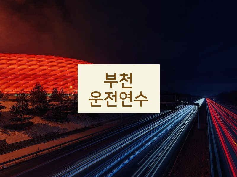 부천운전연수 후기