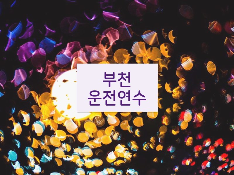 부천운전연수 후기