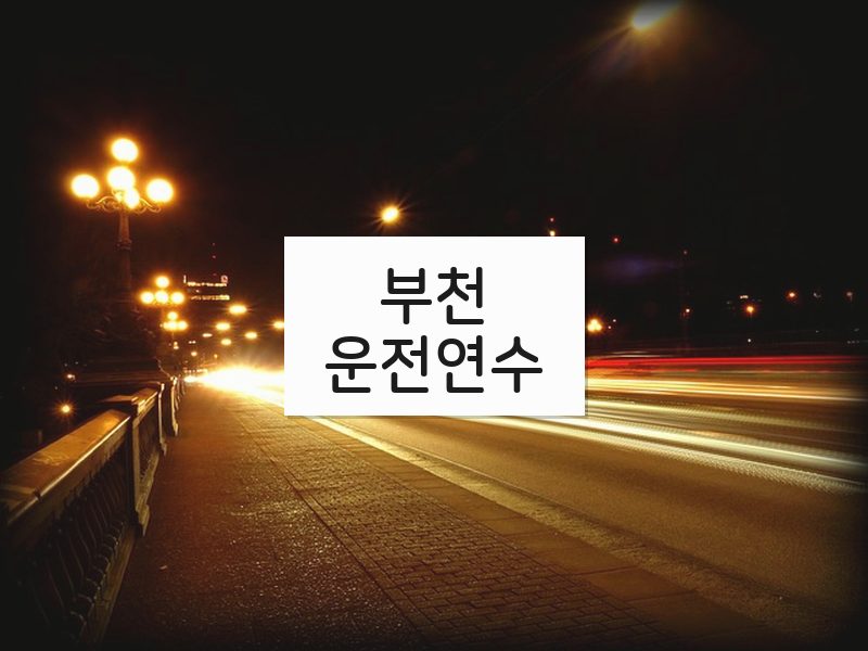 부천운전연수 후기