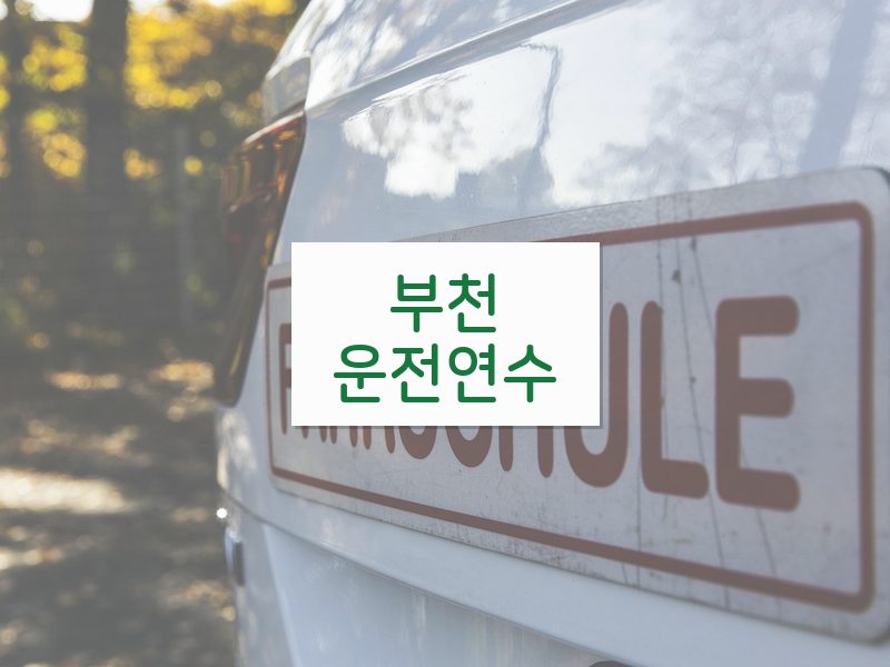 부천운전연수 후기