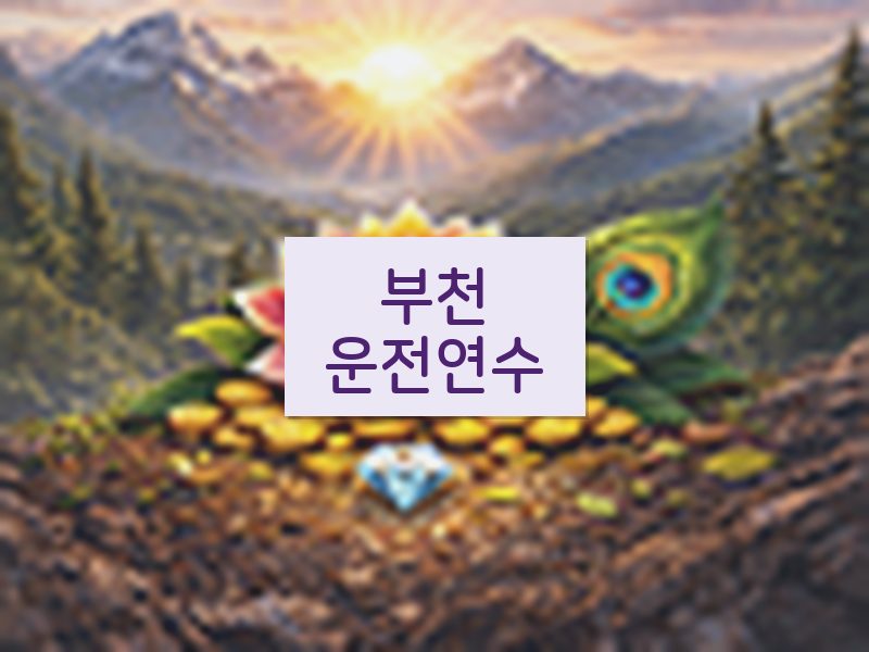 부천운전연수 후기
