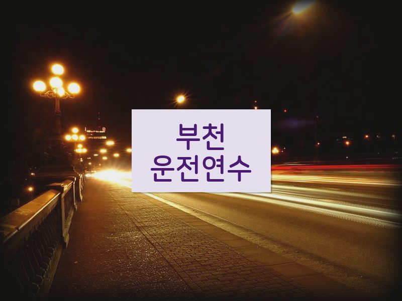 부천운전연수 후기