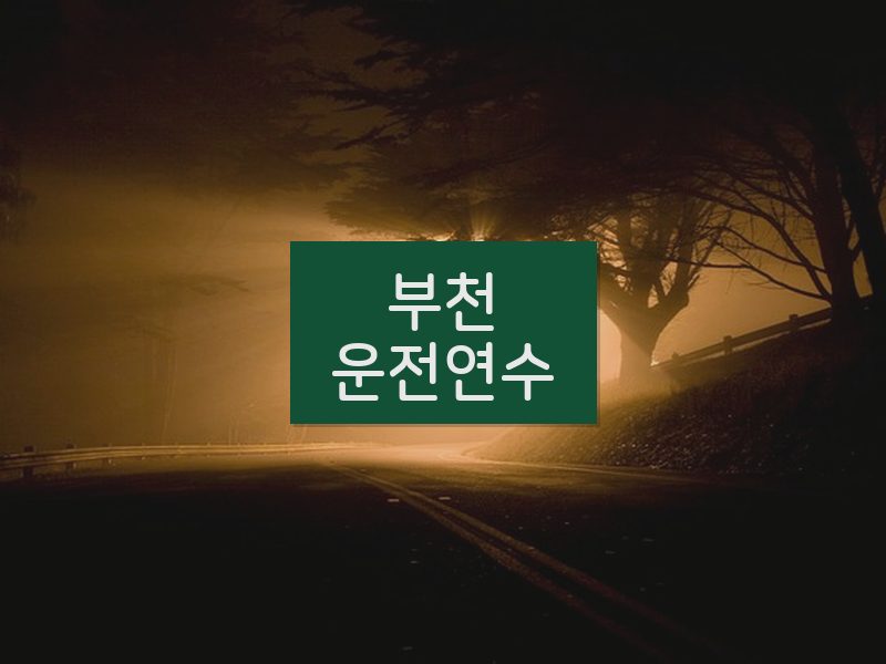 부천운전연수 후기