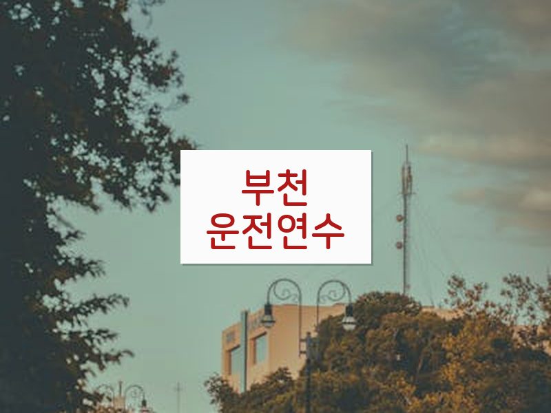 부천운전연수 후기