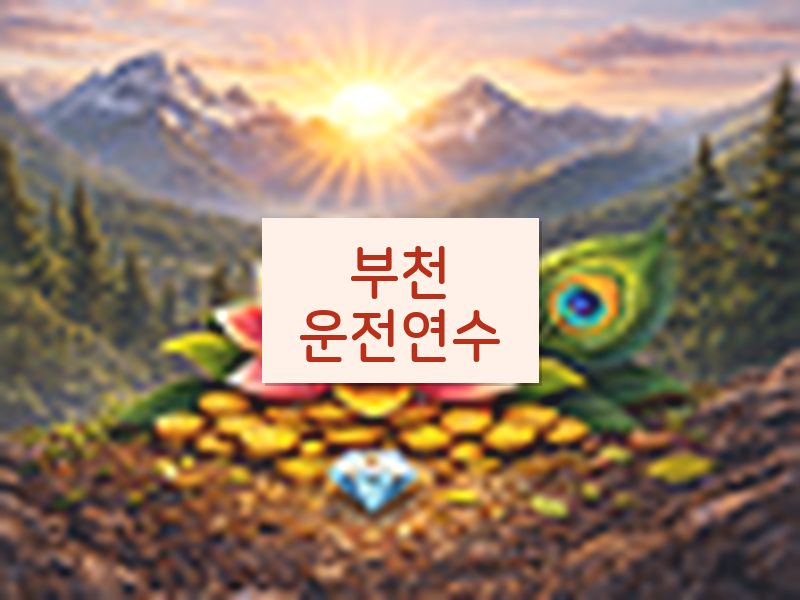 부천운전연수 후기