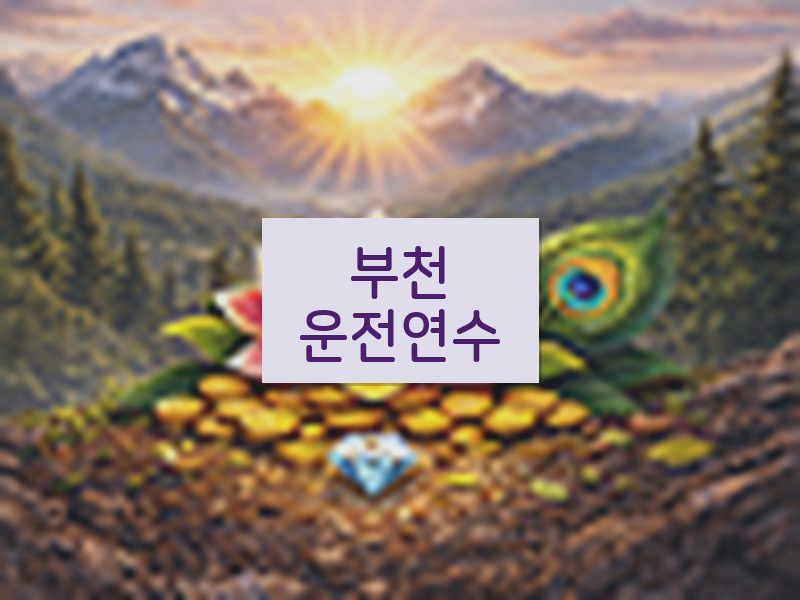 부천운전연수 후기