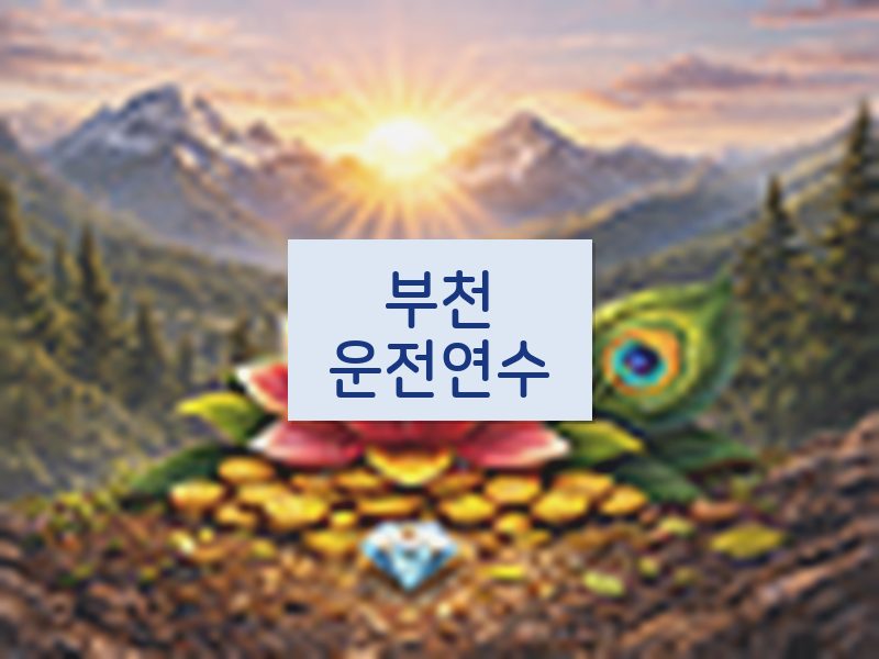 부천운전연수 후기