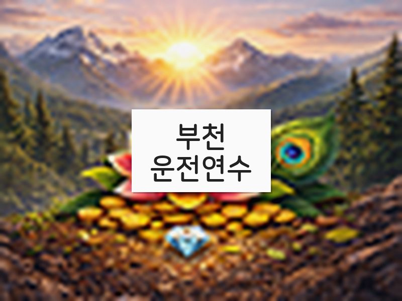 부천운전연수 후기