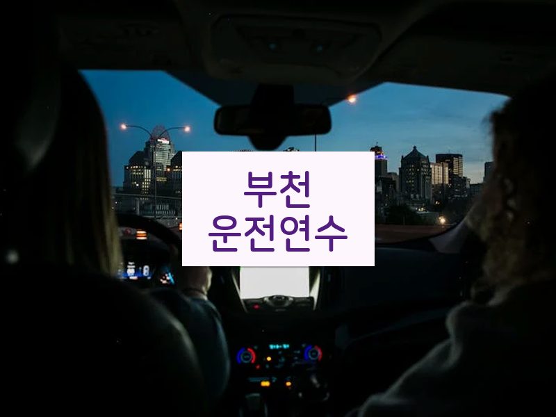부천운전연수 후기
