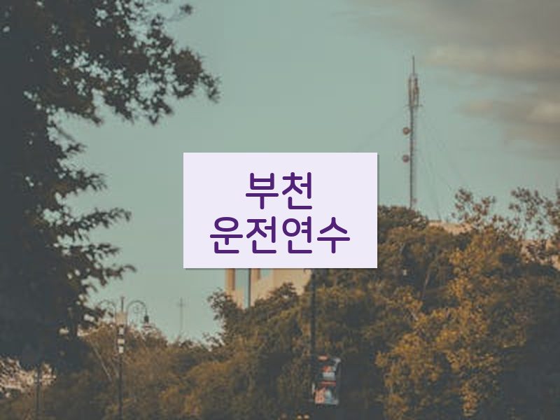 부천운전연수 후기