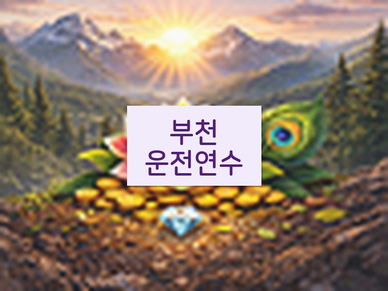 부천운전연수 후기