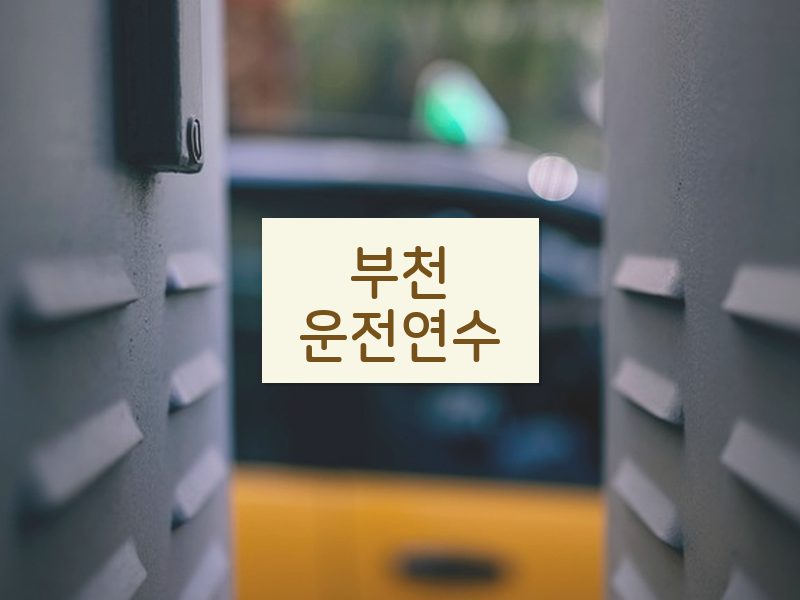 부천운전연수 후기