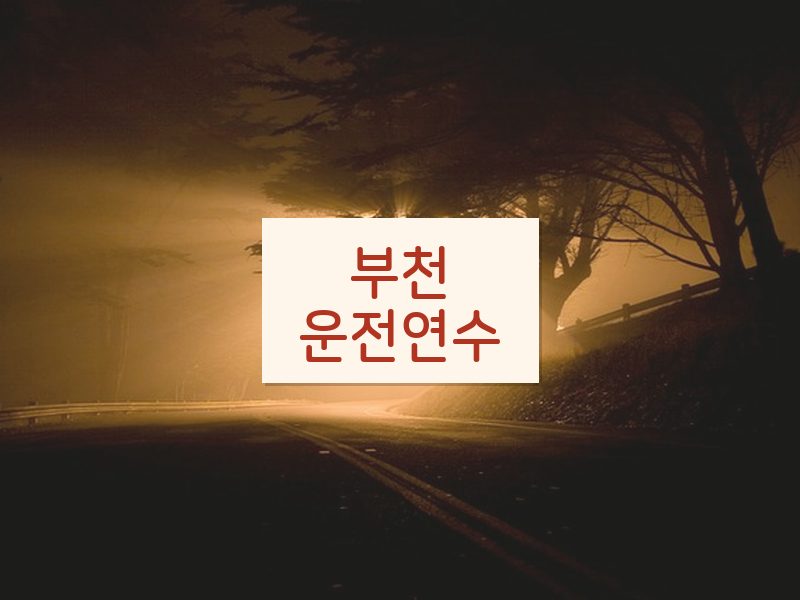 부천운전연수 후기