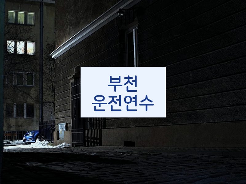 부천운전연수 후기