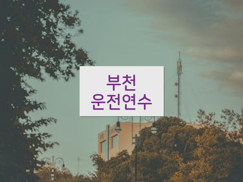 부천운전연수 후기