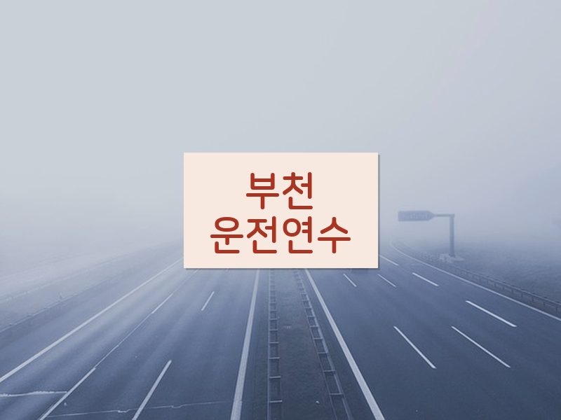 부천운전연수 후기