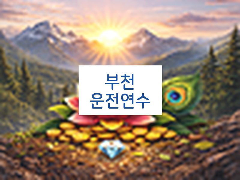 부천운전연수 후기