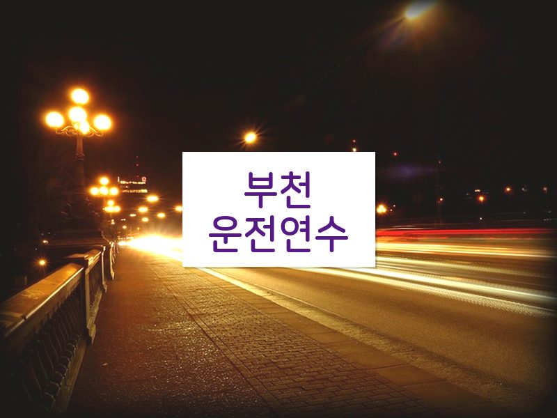 부천운전연수 후기