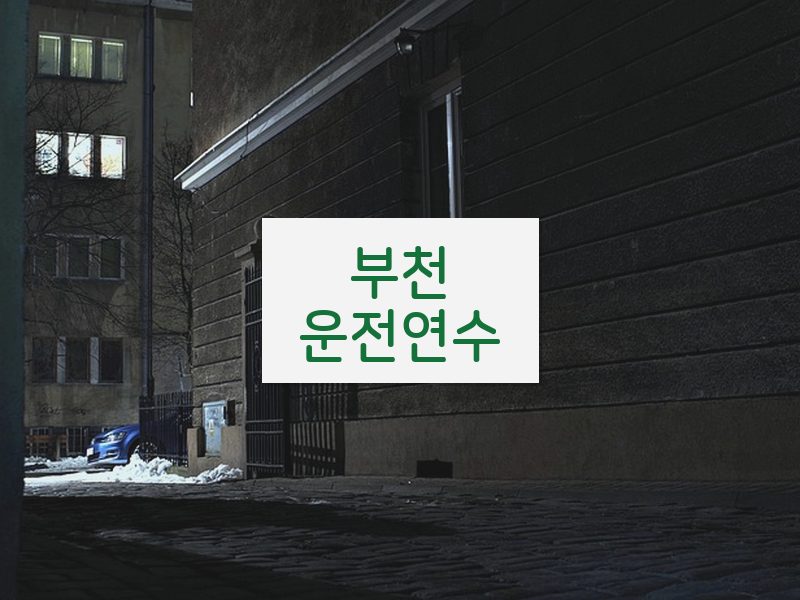 부천운전연수 후기