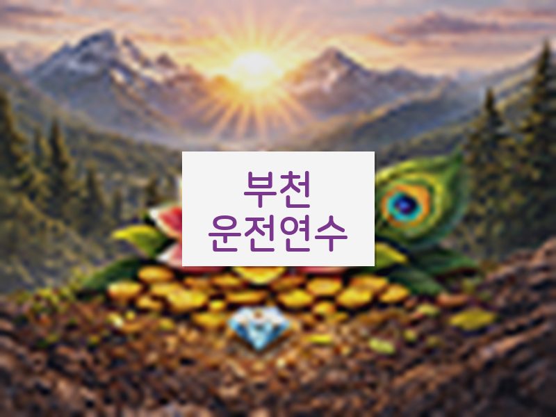 부천운전연수 후기