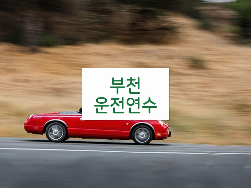 부천운전연수 후기