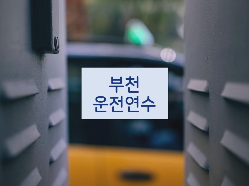 부천운전연수 후기