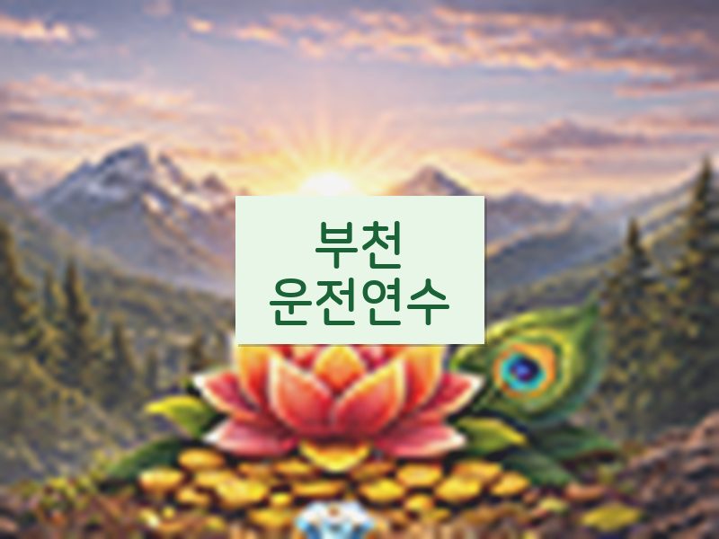부천운전연수 후기