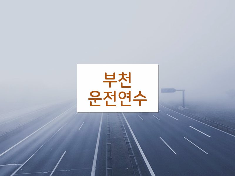 부천운전연수 후기