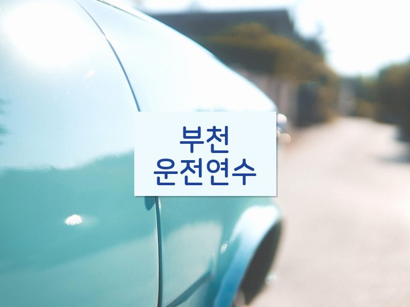 부천운전연수 후기