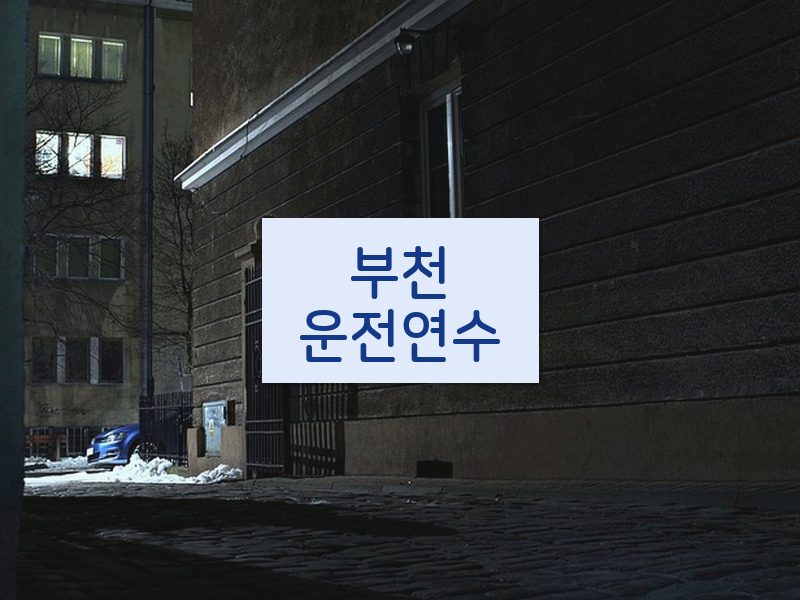 부천운전연수 후기