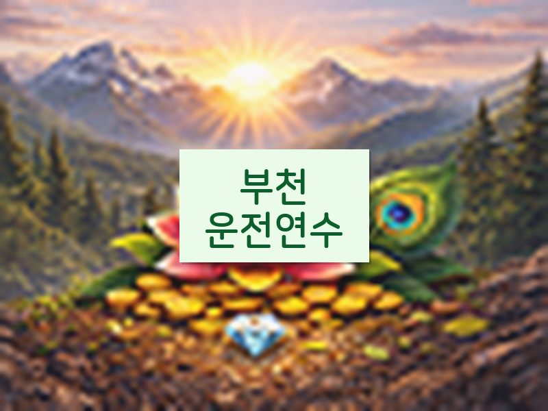 부천운전연수 후기