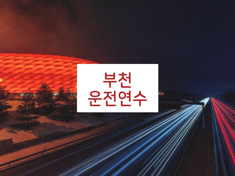 부천운전연수 후기