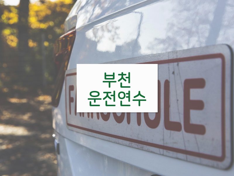 부천운전연수 후기