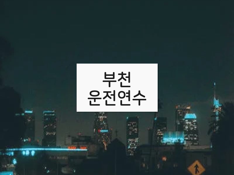부천운전연수 후기