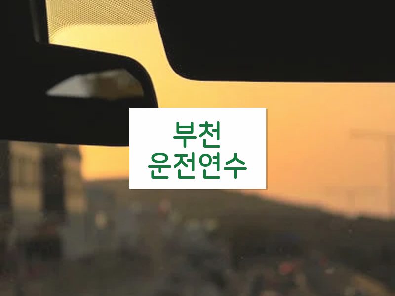 부천운전연수 후기