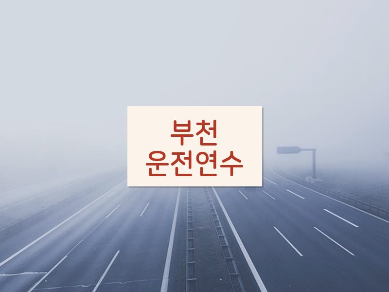 부천운전연수 후기