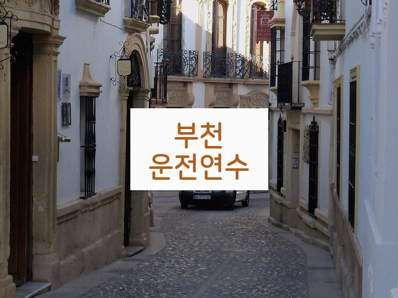 부천운전연수 후기