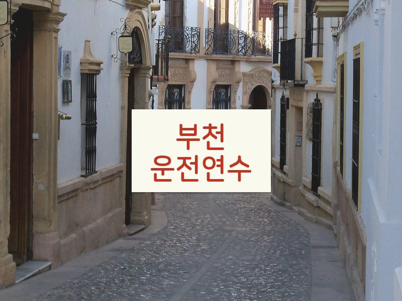 부천운전연수 후기