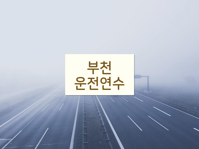 부천운전연수 후기