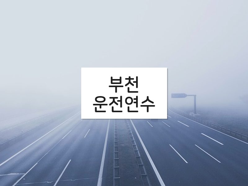 부천운전연수 후기