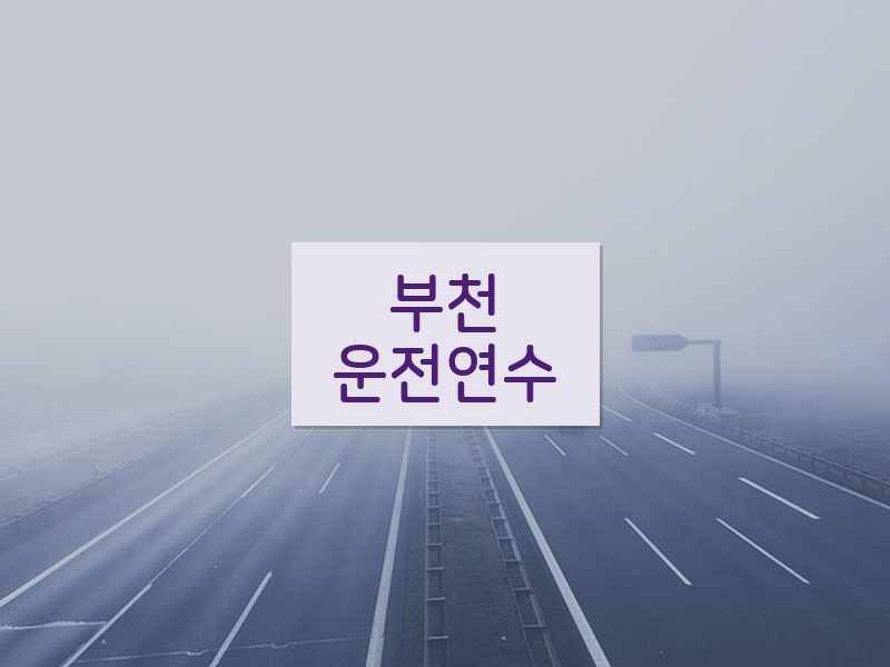 부천운전연수 후기