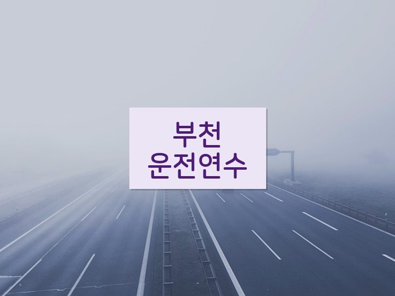 부천운전연수 후기